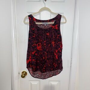 Classiques Entier Red and Black Sleeveless Blouse